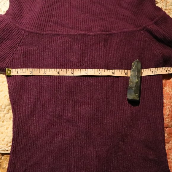 Purple Ribbed off the shoulder shirt size XS - Picture 5 of 6